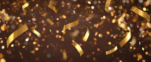 The dazzling confetti falling in celebration of a special event photo