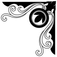Vintage corner lines, abstract pattern, card decoration elements vector
