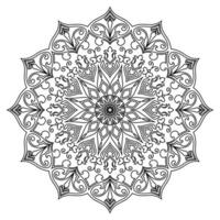 Mandala Lines, Lines for Coloring, Abstract Flower Coloring Book vector