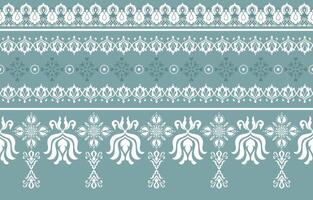 Indian Ethnic Floral Patterns, Ethnic Patterns, Aztec Indian Border Floral Embroidery Patterns, Seamless Patterns vector