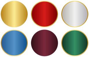 Golden circle frame. Graphic element for inserting luxury text. Multicolored circles in vintage style. vector