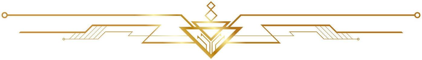 Modern gold line technology, futuristic graphic elements, web decoration vector