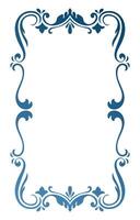 Dark Blue Vintage Frame. Abstract Borderline Decorative Border Frame for Banner. vector