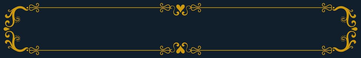 Vintage horizontal border, yellow abstract pattern frame, vintage elements, empty space text box for vintage text. vector