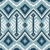 Ikat ethnic seamless fabric pattern, ethnic tribal fabric pattern, fabric border pattern, wallpaper vector