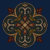 Floral pattern, abstract pattern, ethnic tribal fabric pattern for border decoration, carpet frame vector