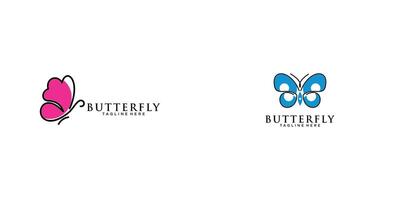 Creative butterfly logo design with modern concept vector