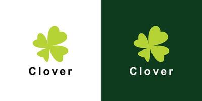 Simple leaf clover logo design with unique concept vector