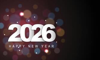 2026 New Year Celebration With Fireworks and Sparkling Light Effects vector
