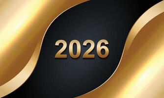 Happy new year, sylvester, new year's eve, number of year 2026 party event. vector