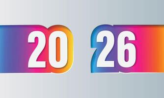Happy New Year 2026 colorful calendar background vector