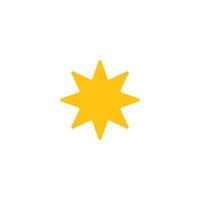 A yellow star on a white background vector