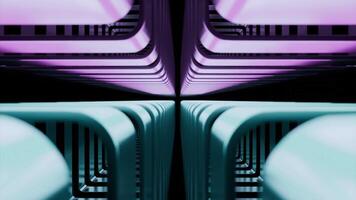 A Modern and Futuristic Abstract Digital Tunnel Displaying an Array of Vibrant Colors video