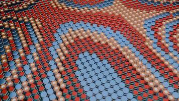 Abstract representation of atomic structure through a vibrant and colorful design approach video