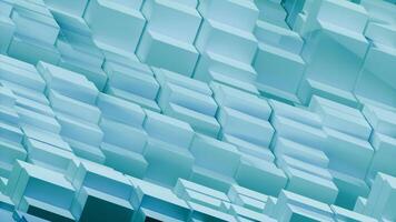An Abstract 3D Background Featuring Blue Cubes, a Unique Technology Concept Design video