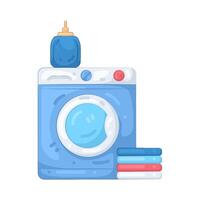 soap in the washing machine vector