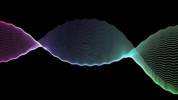 Multicolor Gradient Seamless digital wavy background with loop motion. Futuristic technology background, Colorful neon pattern video