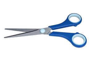 Scissors on white background photo