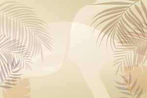 Summer background with an abstract and beautiful silhouette of palm tree leaves vector