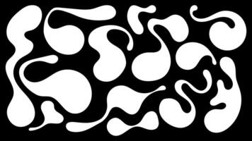 Organic shapes create a mesmerizing arrangement on a contrasting black background vector