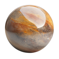 Polished orb of colorful jasper stone with glossy surface on a transparent background Concept of geology, mineralogy, and decorative object png