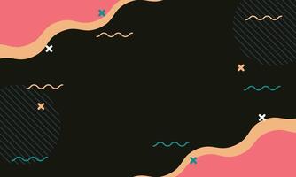 A black and pink background with a wave pattern vector