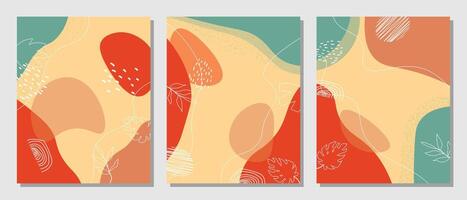 Three vertical banners with abstract designs vector