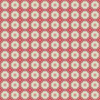 A red and white pattern with a floral design vector