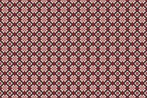 A red and black patterned fabric vector