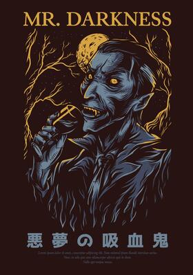 Gothic Horror Vintage Skull T-Shirt Graphic Design for Men