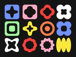 Collection of Colorful Abstract Geometric Shapes vector