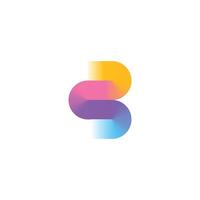 Gradient 3d 3 stock number logo design vector