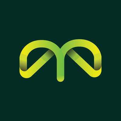 T gradient letter logo and infinity design
