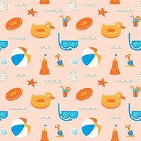 Elegant Summer Beige Seamless Pattern Background - Subtle Textured Design vector
