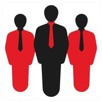 Groups icon concept in red filled color vector
