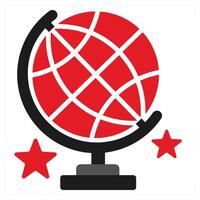 Explore icon concept in red filled color vector