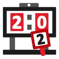 Score icon concept in red filled color vector