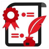 Bonds icon in red filled color vector