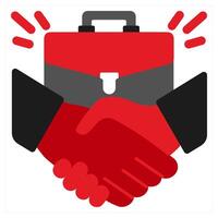Business icon concept in red filled color vector