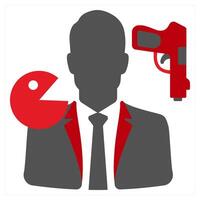 Characters icon concept in red filled color vector