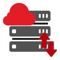 Hosting icon concept in red filled color vector