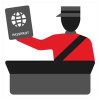 Custom Trip icon concept in red filled color vector