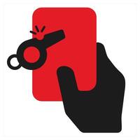 Refree icon concept in red filled color vector