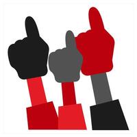 Fans icon concept in red filled color vector