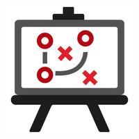 Strategy and planning icon concept in red filled color vector