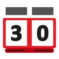 Score and team icon concept in red filled color vector
