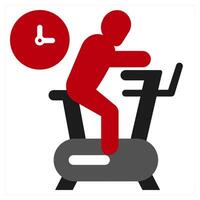 Exercycle icon concept in red filled color vector