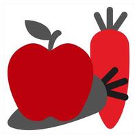 Diet icon concept in red filled color vector