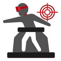 VR Platform icon concept in red filled color vector