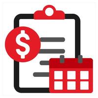 Recrruring icon concept in red filled color vector